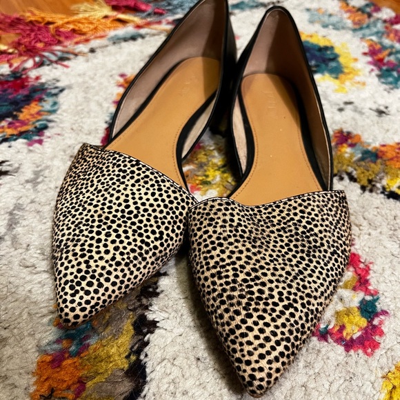 J Crew Leopard Print Dyed Calf Hair Flats 10.5